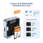 maiwo k1725p mini tool free aluminum 2230 nvme m.2 ssd enclosure