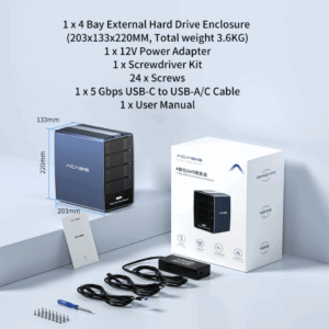 Acasis 4 Bay 2.5/3.5 Inch SATA/SAS to USB 3.0 Hard Drive Enclosure