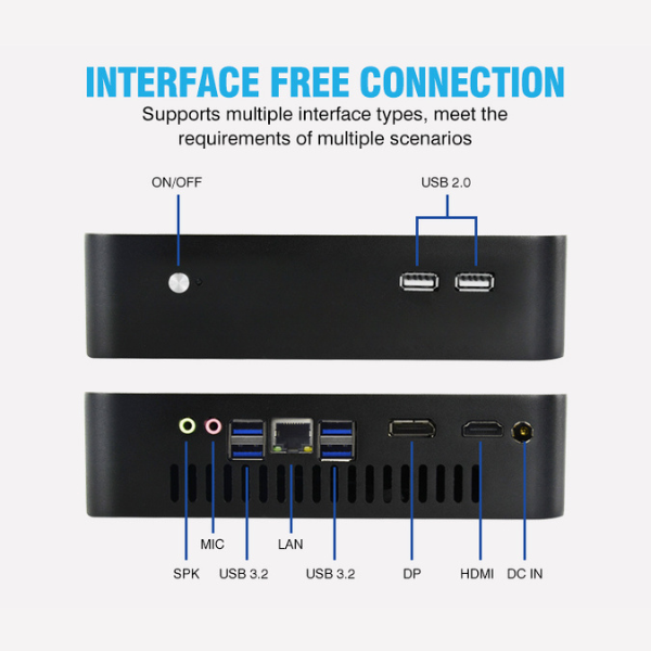 sharerdp l10 x55120 business mini pc intel core i5 12th gen 12400 8+256gb ram