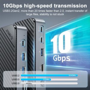 Orico DPM2P9 M.2 Hard Disk Enclosure with 10-in-1 Hub