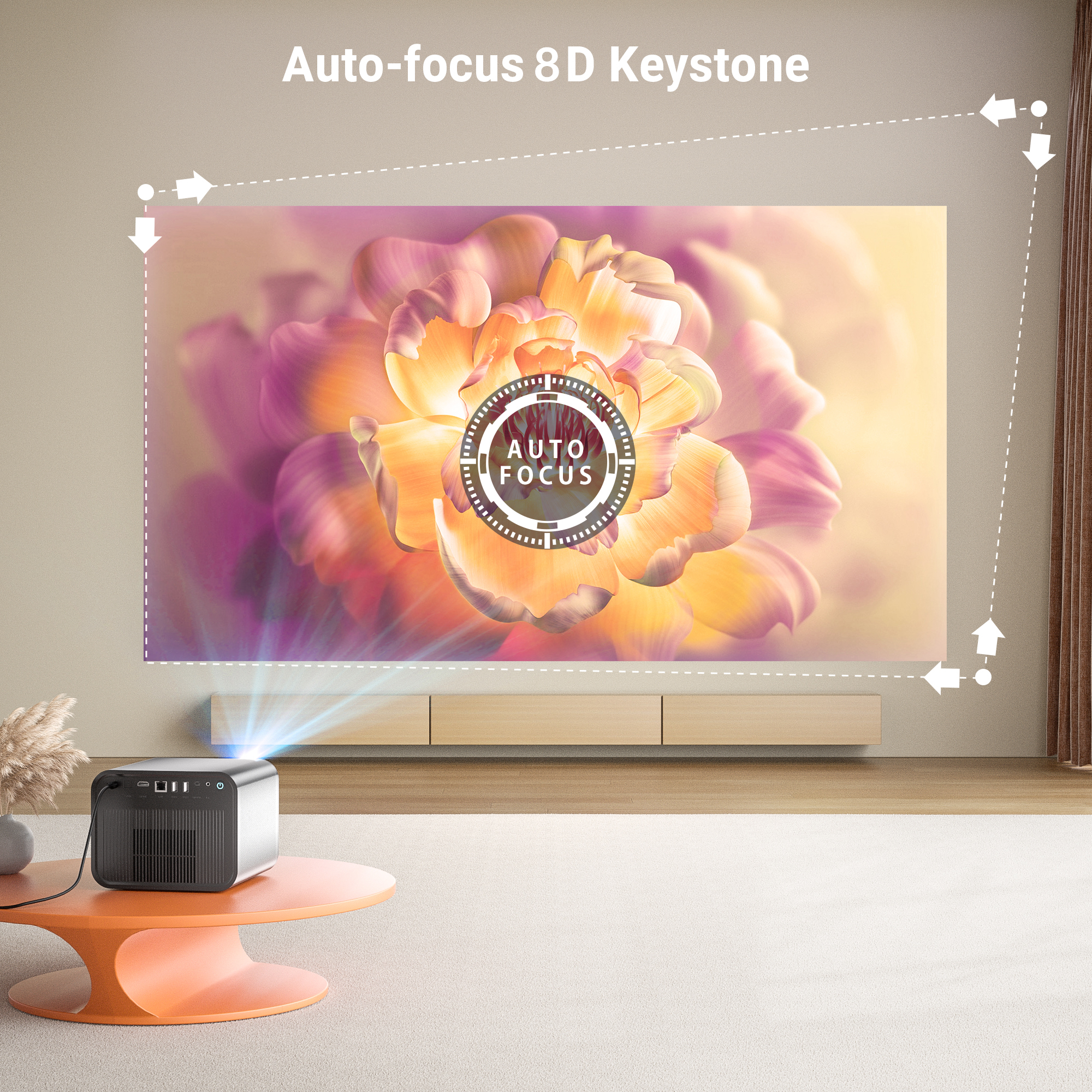 byintek r90 max projector with 2200 ansi lumens brightness