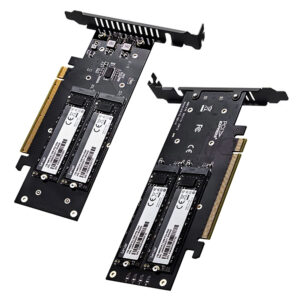 JEYI 4x M.2 NVMe to PCIe 4.0/3.0 X16 Adapter Card