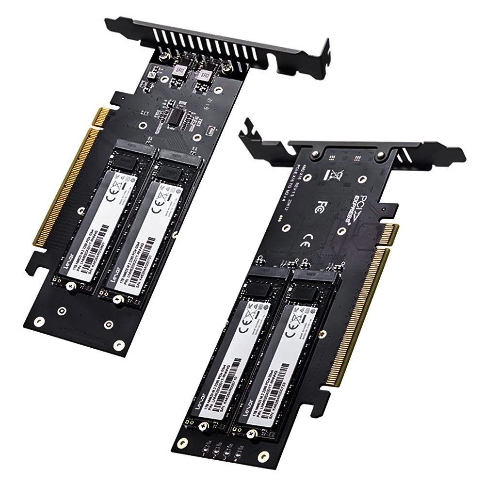 jeyi 4x m.2 nvme to pcie 4.0/3.0 x16 adapter card