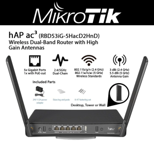 Mikrotik RBD53iG-5HacD2HnD hAP ac3 wireless dual-band router