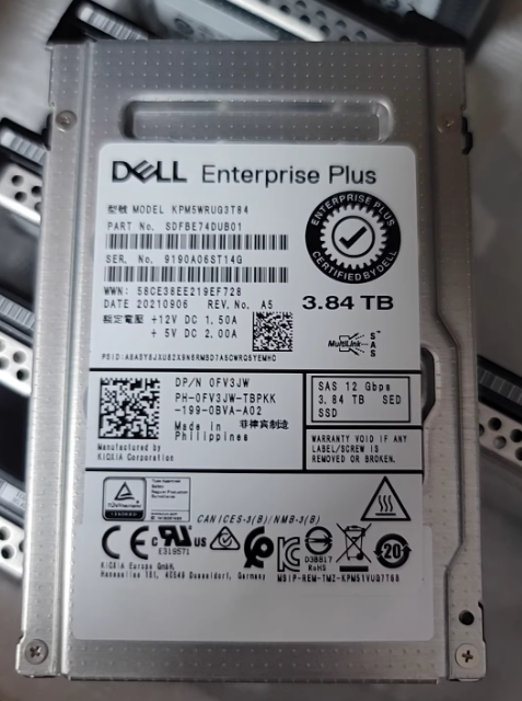 dell 3.84tb 12gbps sas read intensive 2.5' ssd