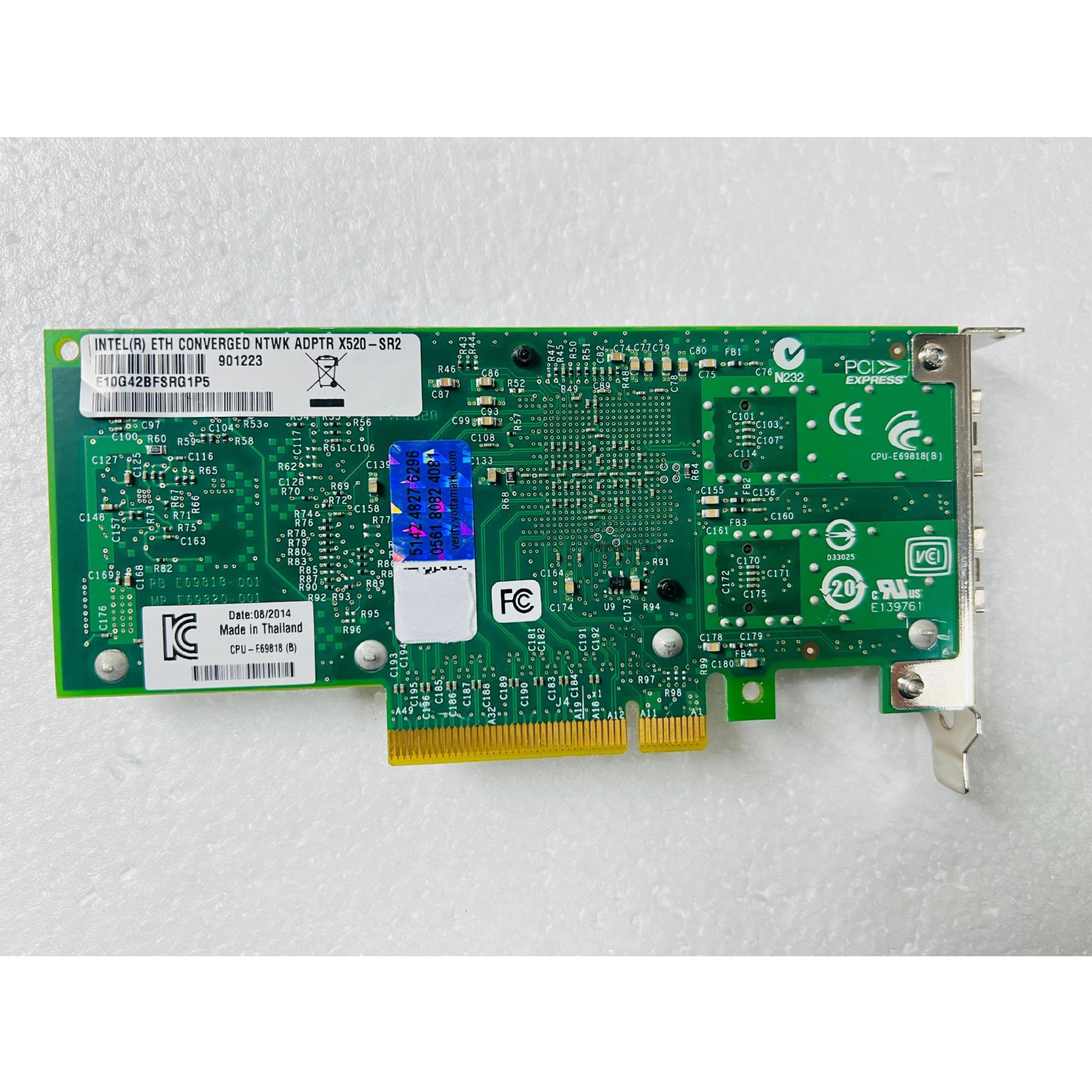 intel x520 sr2 10gbase sr dual port pci express server adapter