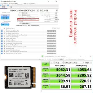 Western Digital PC SN740 512GB PCIe 4.0 NVME 2230 SSD