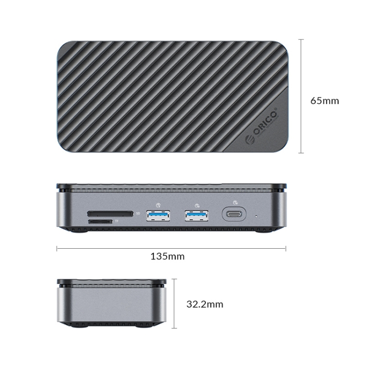 orico dpm2p9 m.2 hard disk enclosure with 10 in 1 hub