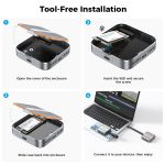 rshtech rsh m10m 2230 2242 m.2 nvme magnetic ssd enclosure