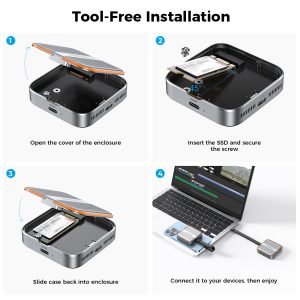 RSHTECH RSH-M10M 2230 2242 M.2 NVMe Magnetic SSD Enclosure