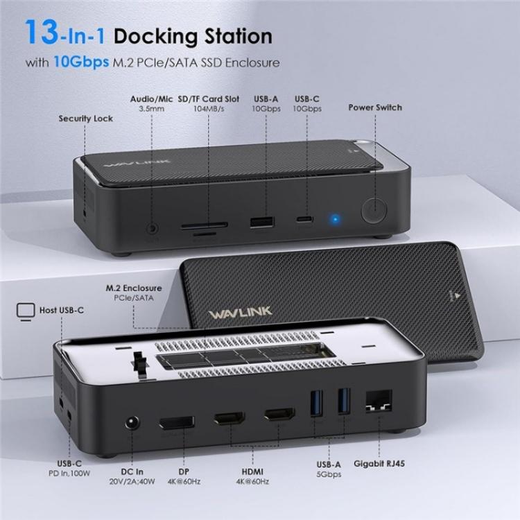 wavlink wl umd23m 13 in 1 docking station