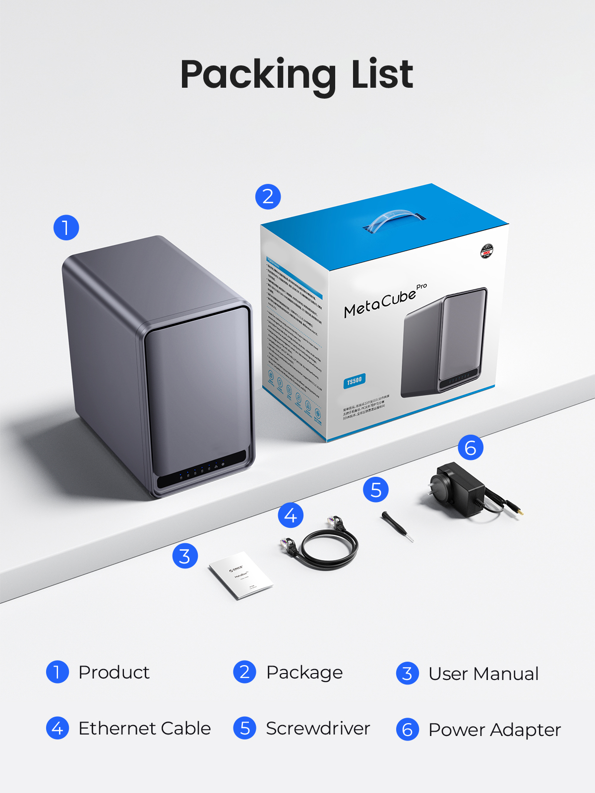 orico ts500 nas metacube pro (5 bay) private cloud storage