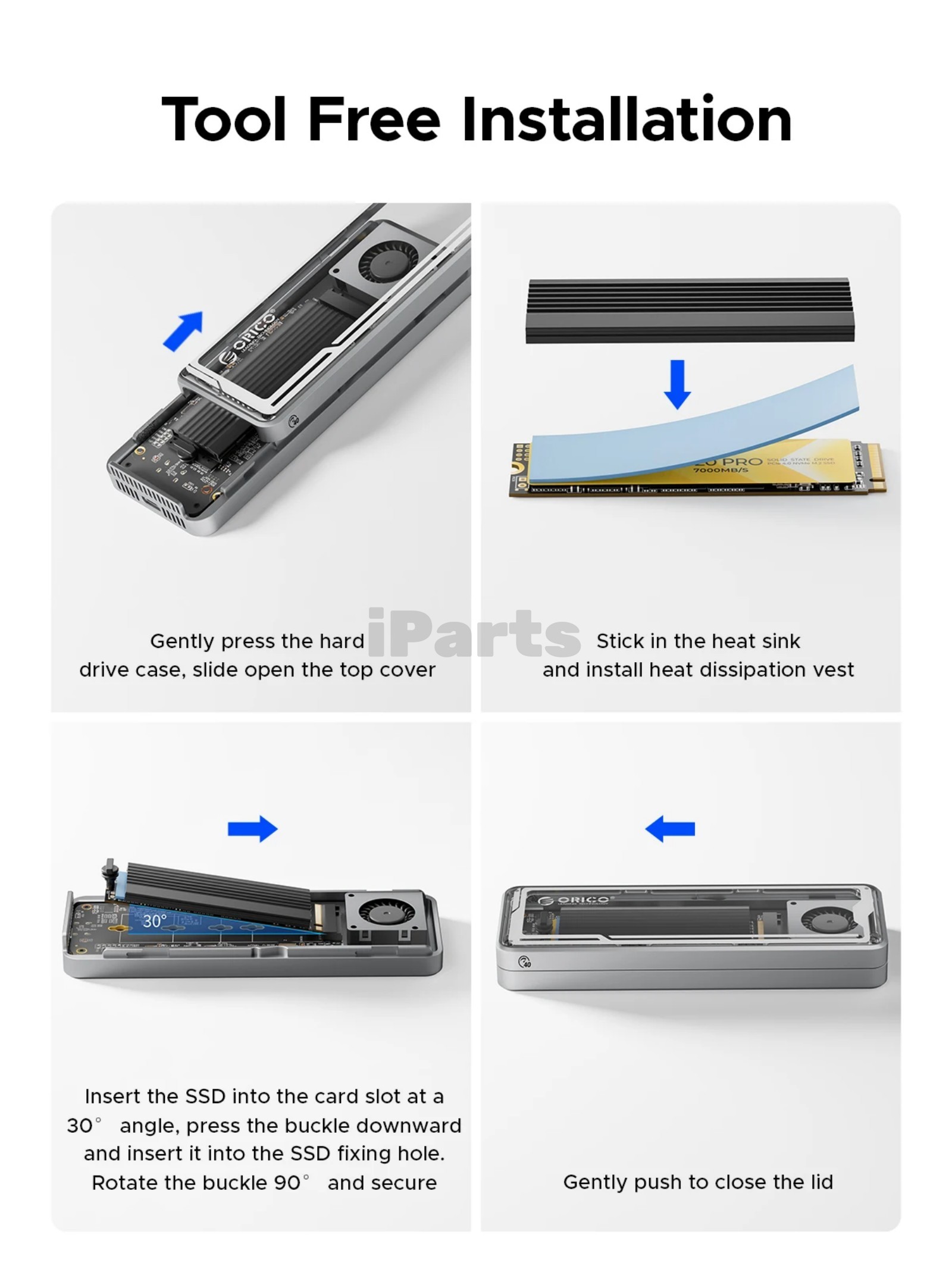 orico aagm2 u4 usb4 40gbps nvme m.2 ssd enclosure