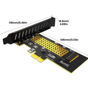 JEYI M.2 NVMe to PCIe 4.0 x1 Adapter Card