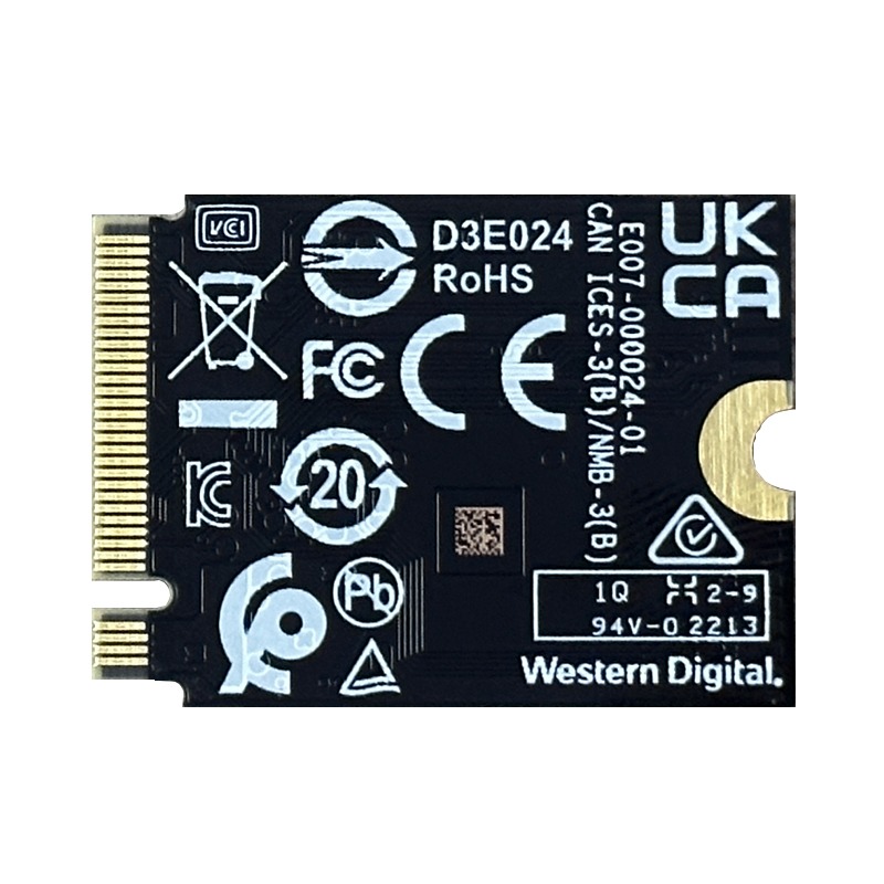 western digital pc sn740 512gb pcie 4.0 nvme 2230 ssd