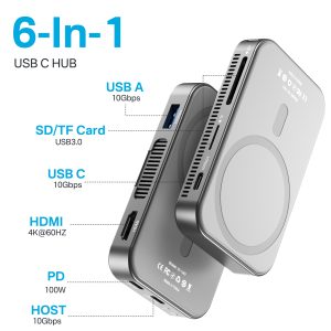 Acasis EC1401 10Gbps Magnetic M.2 NVMe SSD Enclosure & USB C Docking Station