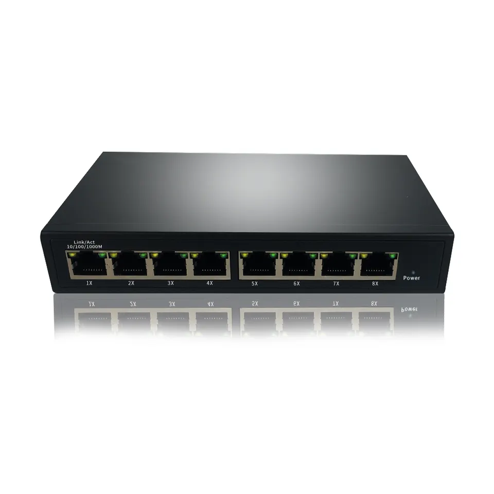 gxcom ts8108p 8 port gigabit 24v passive poe switch