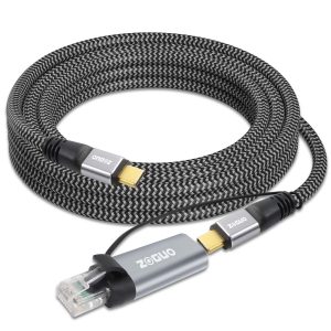 Zoguo Gigabit Ethernet Adapter RJ45 USB C Cable 10GBPS Speed twisted pair