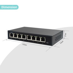 GXCOM TS8108PM 8-Port Gigabit Managed 24V Passive PoE Switch