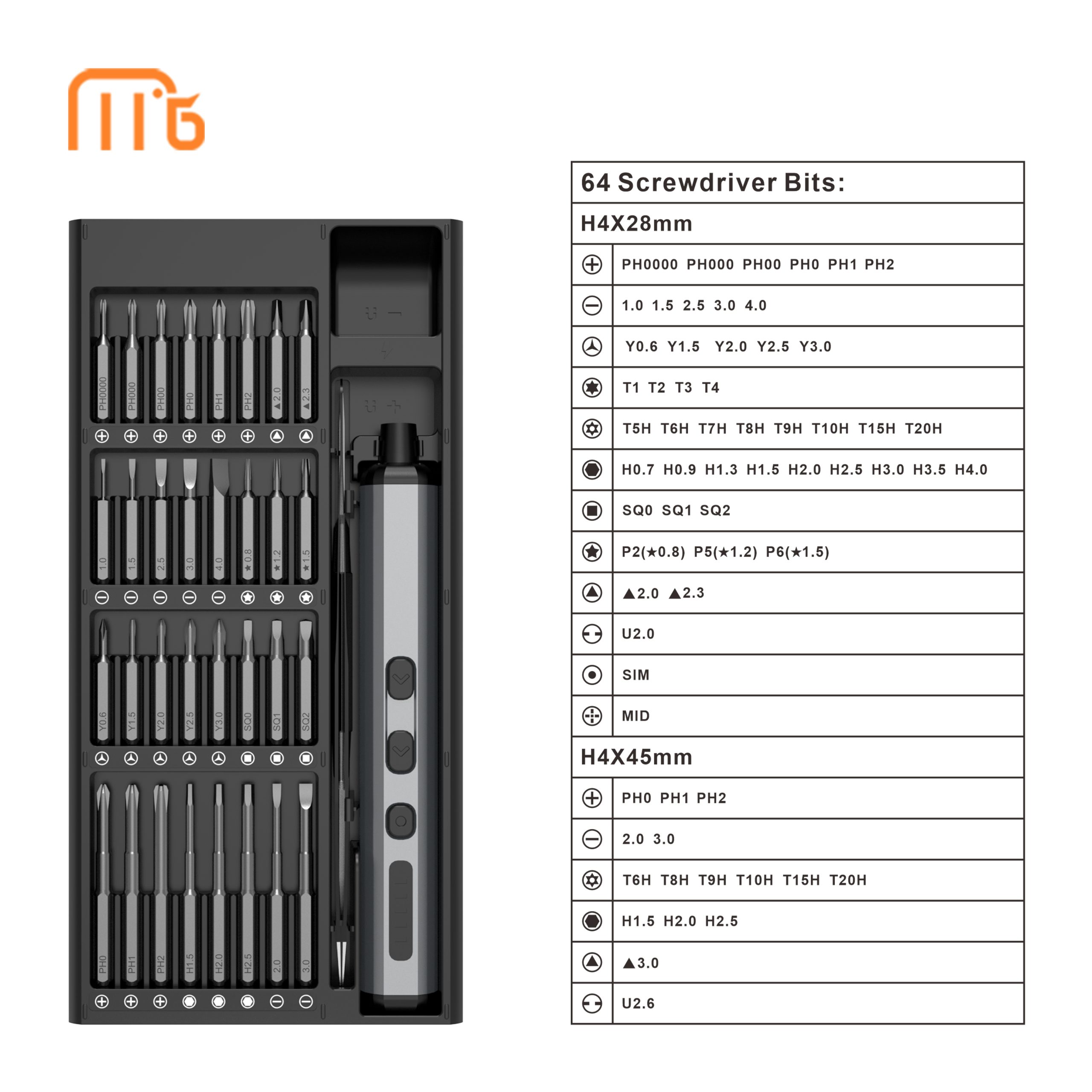 mingtu mt ele68in1 68 in 1 electric screwdriver set