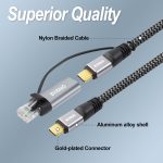 type c female to rj45 male ethernet converter