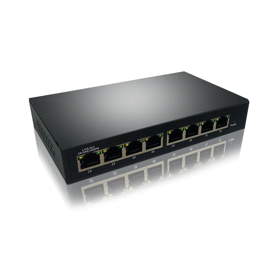 gxcom ts8108p 8 port gigabit 24v passive poe switch