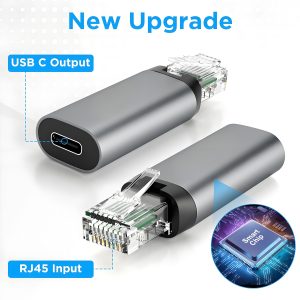 Zoguo Gigabit Ethernet Adapter RJ45 USB C Cable 10GBPS Speed twisted pair