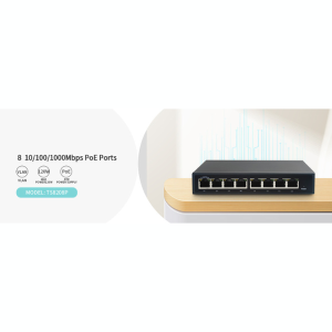 GXCOM TS8208P 8-Port Gigabit Unmanaged PoE Switch