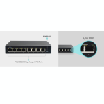 gxcom ts8208p 8 port gigabit poe switch