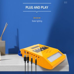 Power-Solution 20W Portable Mini Solar Power System for Home Electricity Generating and LED Indoor Lighting Kits