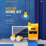 20w portable mini solar power system for home electricity generating and led indoor lighting kits