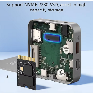 Blueendless Magnetic 9-in-1 USB C Hub with M.2 NVMe SSD Enclosure