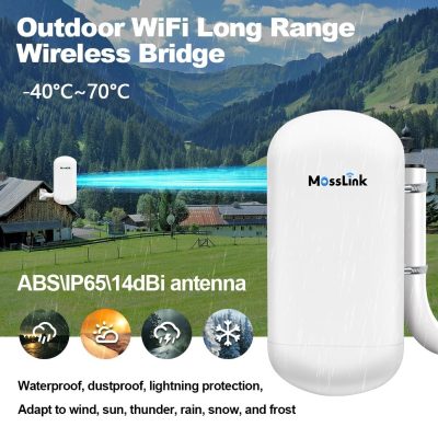 mosslink 1 2km 5.8ghz outdoor wireless bridge