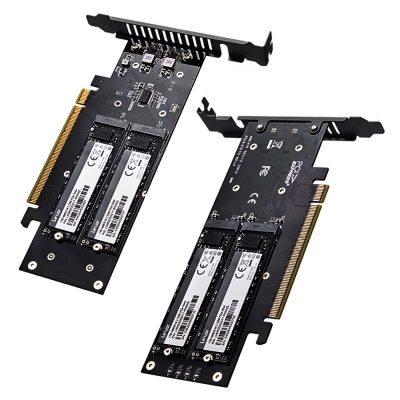 jeyi 4x m.2 nvme to pcie 4.0/3.0 x16 adapter card